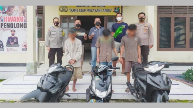 Polsek Pugung Ringkus Pelaku Curanmor dan Penadah