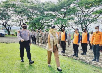 Dewi Handajani Pimpin Apel Kesiapsiagaan Bencana