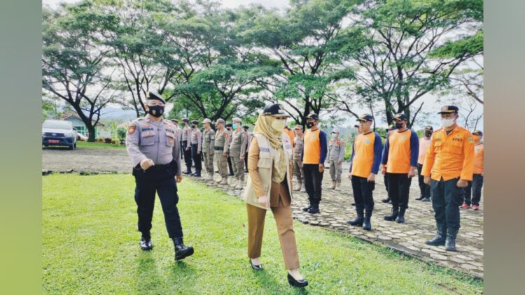 Dewi Handajani Pimpin Apel Kesiapsiagaan Bencana