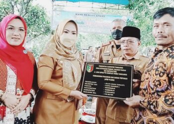 Peresmian Jalan Usaha Tani di Pekon Wonoharjo