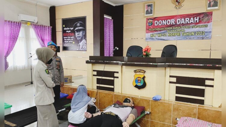 ASN Polres Tanggamus Gelar Donor Darah